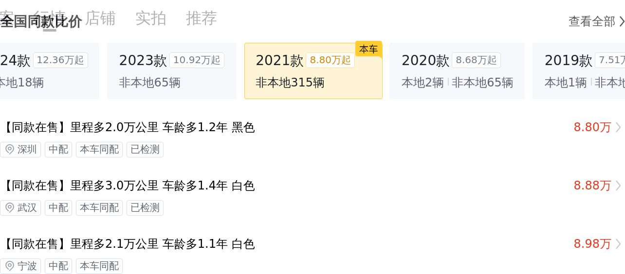東風(fēng)本田二手車價(jià)格_本田CR-V 2021款 240TURBO CVT兩驅(qū)風(fēng)尚版 二手車 東莞 12.68萬(wàn)