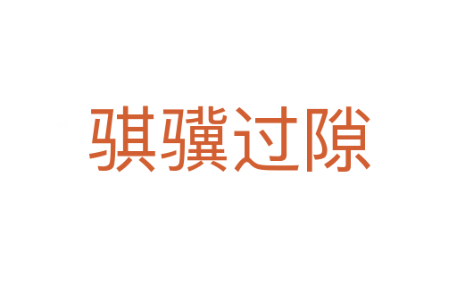 騏驥過(guò)隙